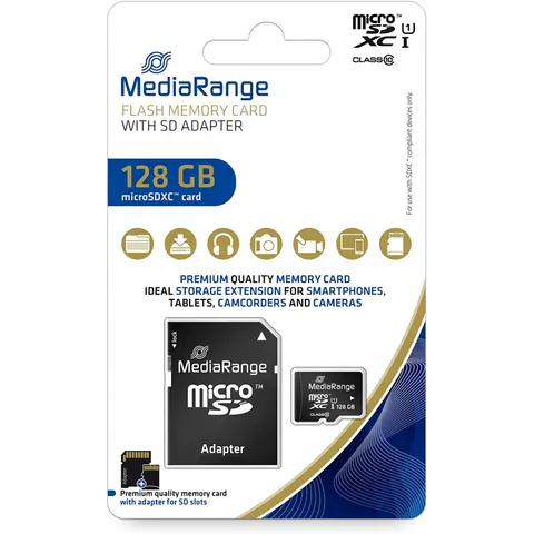 MEDIARANGE MicroSD-Card Class 10, 128 GB – Bild 1
