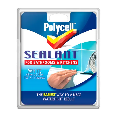 Polycell - Sealant Strip Kitchen / Bathroom White 41mm – image 1