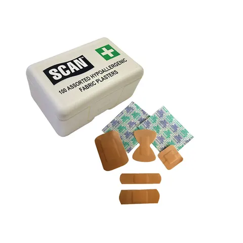 Scan Hypoallergenic Fabric Plasters 100 Assorted SCAFAPLAFAB – image 1