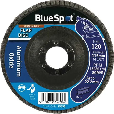 Bluespot Tools Sanding Flap Disc 115Mm 120 Grit – image 1