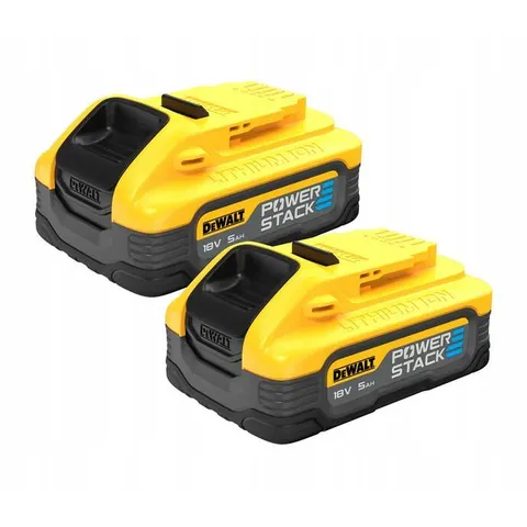 DeWALT Powerstack Li-ion accu 18V - 2x 5,0Ah – afbeelding 1