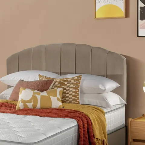 Silentnight Merlin Fabric Double Headboard - Mink – Mink Double – image 1