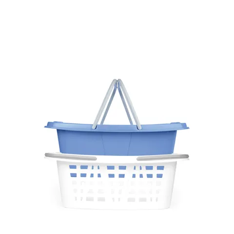 Beldray Set of 2 Laundry Baskets Blue – image 1