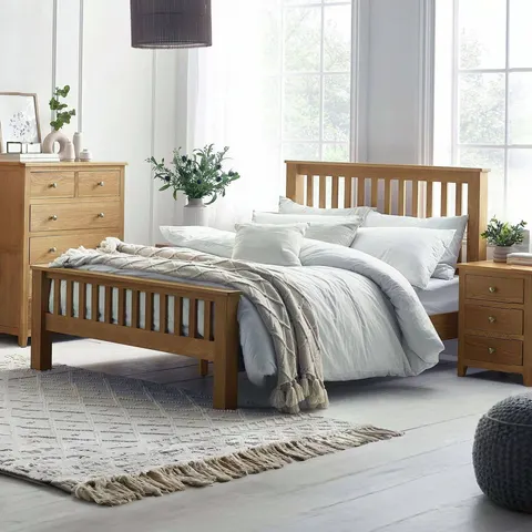 Julian Bowen Mallory HFE Double Bedframe - Oak – Oak Double – image 1