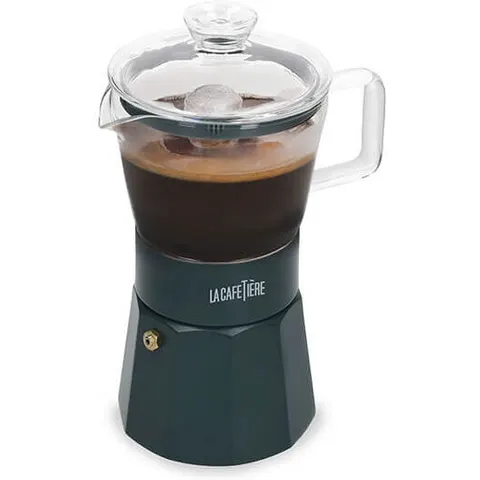 La Cafetiere Glass 6 Cup Espresso Maker Green – image 1