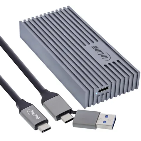 InLine USB4 M.2 SSD Behuizing 40 Gb/s Aluminium Thunderbolt 3/4 – afbeelding 1
