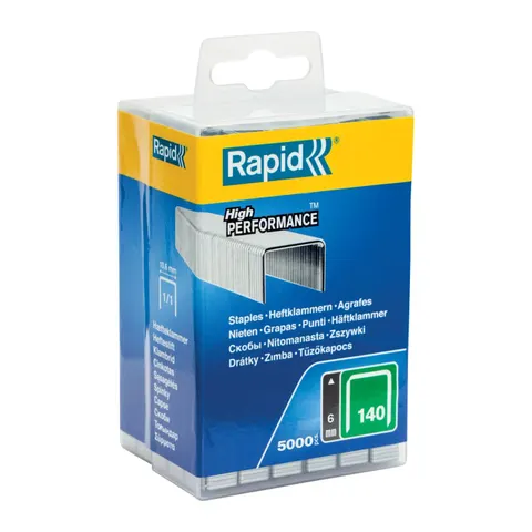 RAPID 140/6 6Mm Galvanised Staples Poly Pack 5000 – image 1