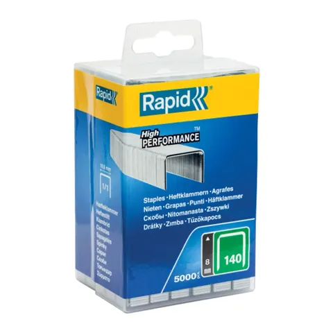 RAPID 140/8 8Mm Galvanised Staples Poly Pack 5000 – image 1