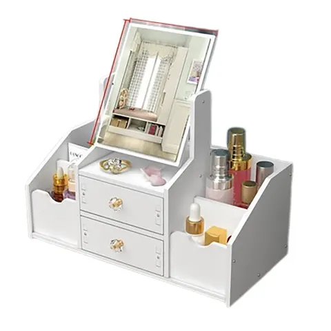 Make-upspiegel met opbergruimte – afbeelding 1