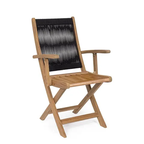 Bizzotto Conjunto de 4 sillas de madera negra – imagen 1