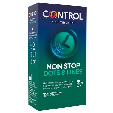 Control Non Spot Condoms, Dots and Ribs, 12 units – image 1