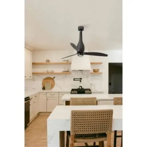 Eterfan LED Matt Black Ceiling Fan with DC Motor, 3000K – image 1