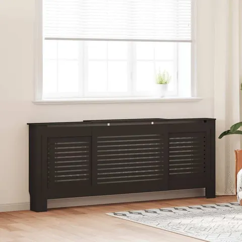 vidaXL Cache-radiateur MDF Noir 205 cm – 154977 – image 1