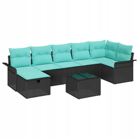 vidaXL Ensemble de canapé de jardin 8 pc Poly rotin – 403667 – image 1
