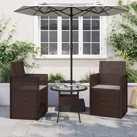 vidaXL Coussins de siège 2 pc Polyester Gris clair 47 x 36 x 2 cm – image 1