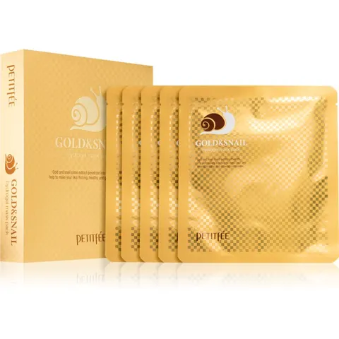 PETITFEE - Pack Masque Hydrogel # Or & Escargot - 5pièces – image 1
