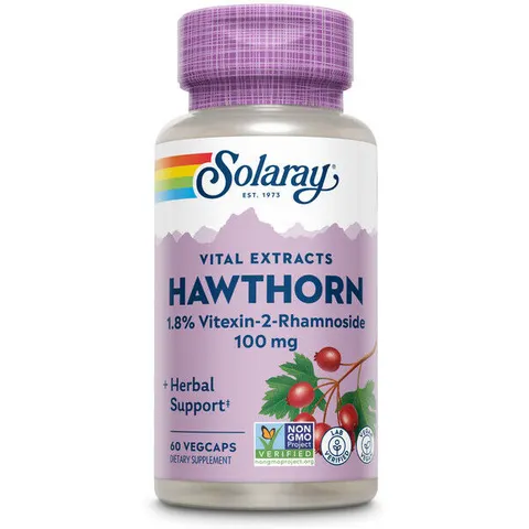Solaray hawthorn extract 100mg 60vcap. – imagen 1