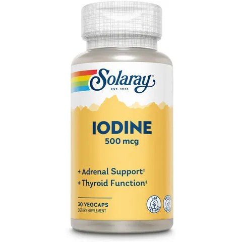 Solaray iodine 500mcg. 30cap.veg – imagen 1