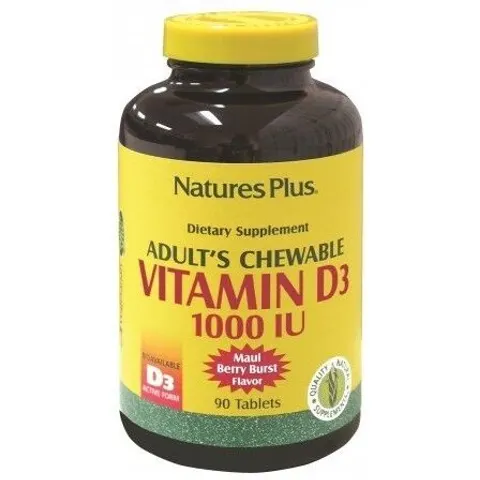 NaturesPlus Vitamina D3 1000 Iu 90 Comprimidos Masticables – imagen 1