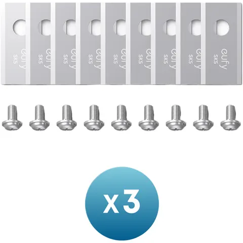 eufy Replacement Blade Set: 3 (9 Lawn Mower Blades and 9 Screws) Compatible E15&E18 – afbeelding 1