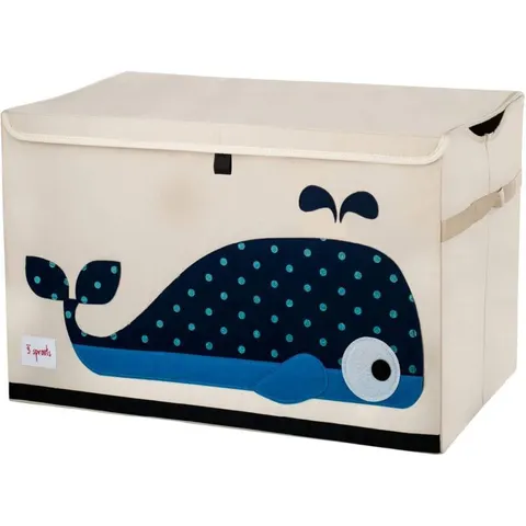 Coffre à jouets 3 Sprouts Baleine – Bleu – image 1