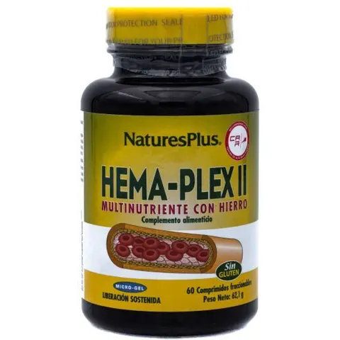 NaturesPlus Complemento de Hierro Hema-plex 60 Comprimidos – imagen 1