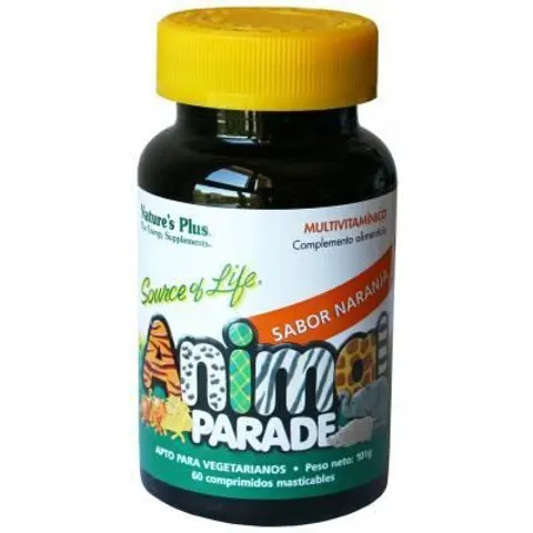 NaturesPlus Animal Parade Multivitamínico Naranja 60 comp – imagen 1