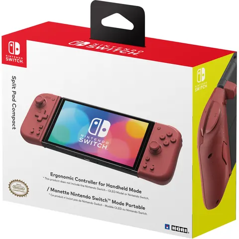 Hori Split Pad Pro Compact - Switch Controller - Abrikoos Rood - Geschikt voor Nintendo Switch/Switch OLED – afbeelding 1
