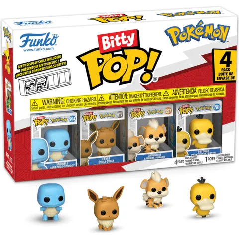 POKEMON - Bitty Pop 4 Pack 2.5cm - Squirtle – afbeelding 1