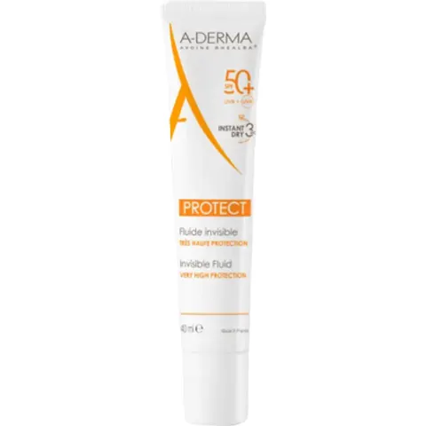 A-DERMA Protect Fluido Solar Invisible SPF 50+ 40 ml – imagen 1