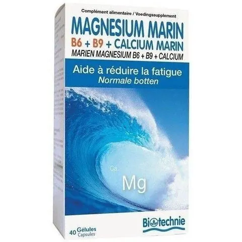 Biover Magnesio Marino+B6+B9 40 Cápsulas – imagen 1