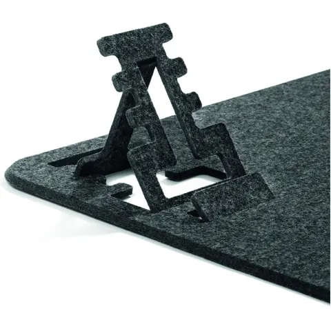 Durable 708158 desk pad PET felt Charcoal – image 1