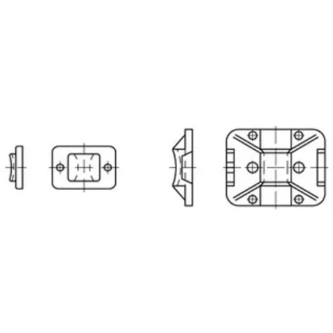 HellermannTyton Befestigungssockel TY3G1S-N66-NA (151-11319) – Bild 1