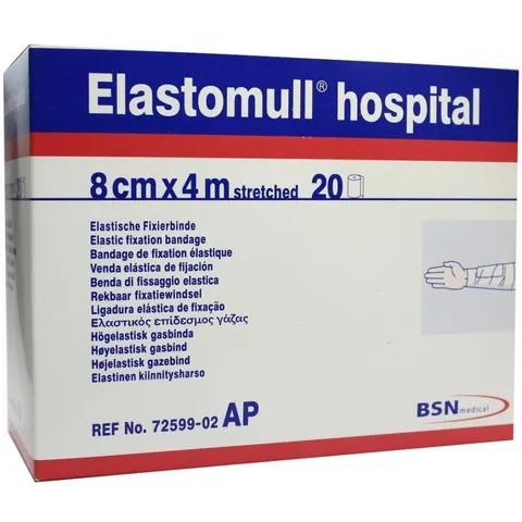 Elastomull hospital 8 cmx4 m elastisch Fixierb.weiss – Bild 1