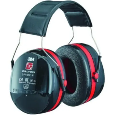3m Optime Iii Ear Defender – Black/Red – image 1