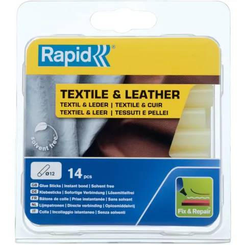 Rapid Klebepatrone Textil & Leder, 12 mm Durchmesser, kurz – Bild 1