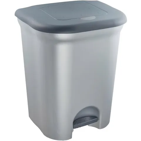 Keeeper Pedal Bin with 2 Waste Compartments 2x 11 Litre - Silver – image 1