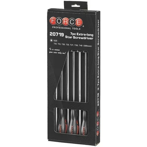 FORCE Professionele Schroevendraaier set Torx extra lang 7-delig – afbeelding 1