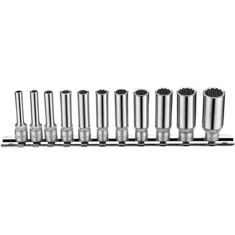 1/4" Doppenset lang 12-kant 11 delig – afbeelding 1