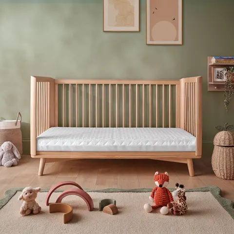 Silentnight Safe Night Mattress for Cot and Cot Bed White Cot Bed – image 1