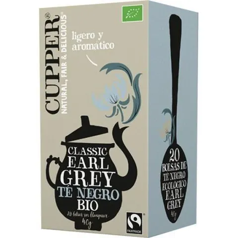 Cupper Classic Earl grey Bio 20 sobres – imagen 1