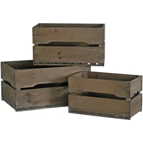 August Grove Solid Wood Box Natural – image 1