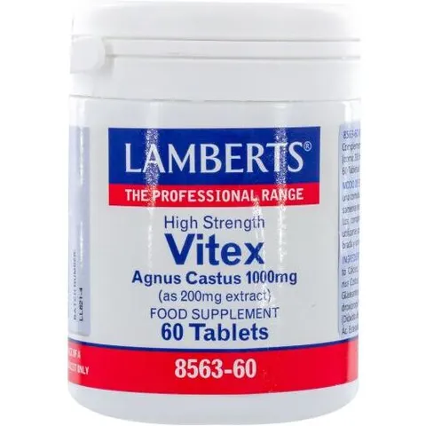 Lamberts Vitex Agnus Castus 1000mg 60 tabletas – imagen 1