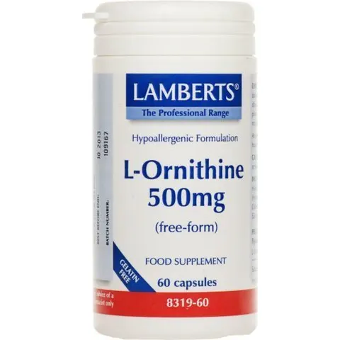 Lamberts L-ORNITINA 500mg 60 Caps – imagen 1
