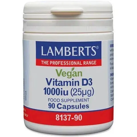 Lamberts VEGAN VITAMINA D3 90 Caps – imagen 1