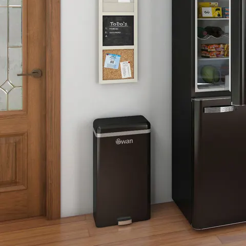 Swan 45L Retro Square Sensor Bin - Grey – image 1