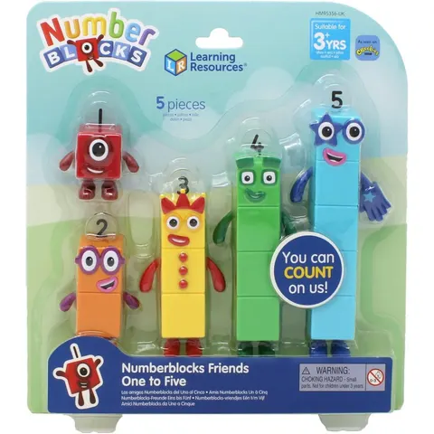 Numberblocks Toy Learning Development S.t.e.m Figure Set | Friends One to Five Educational Counting Play Set for Kids – image 1