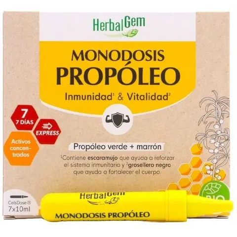 HerbalGem Propóleo Bio 7 Monodosis – imagen 1