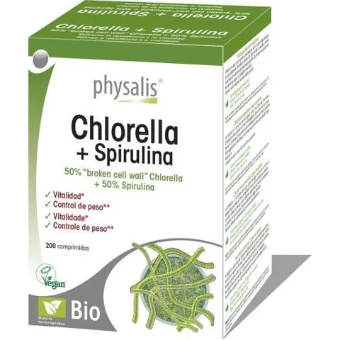 Physalis chlorella+spirulina bio 200comp. – imagen 1