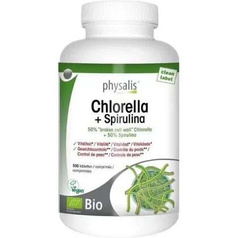 Physalis Chlorella + Spirulina 500 Comprimidos – imagen 1